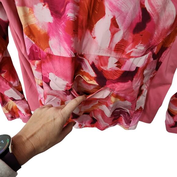 ATHLETA RUN WITH IT WOMENS JACKET PINK CORAL SZ XL ATHLEISURE GYM GIRLY WORKOUT - Picture 7 of 9